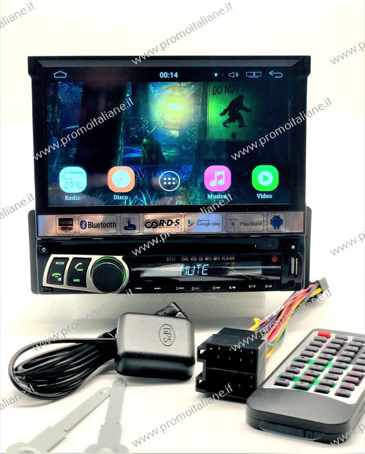 Autoradio 1 din , Android 10.0 , GPS , WI-FI , Ingresso CD DVD , 7 pollici , usb , sd , aux , bluetooth ,mirror link - PROMO ITALIANE