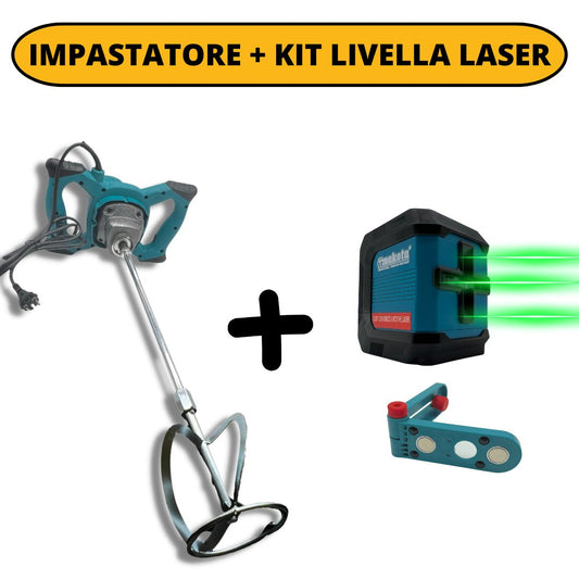Impastatore + Livella laser Verde - PROMO ITALIANE